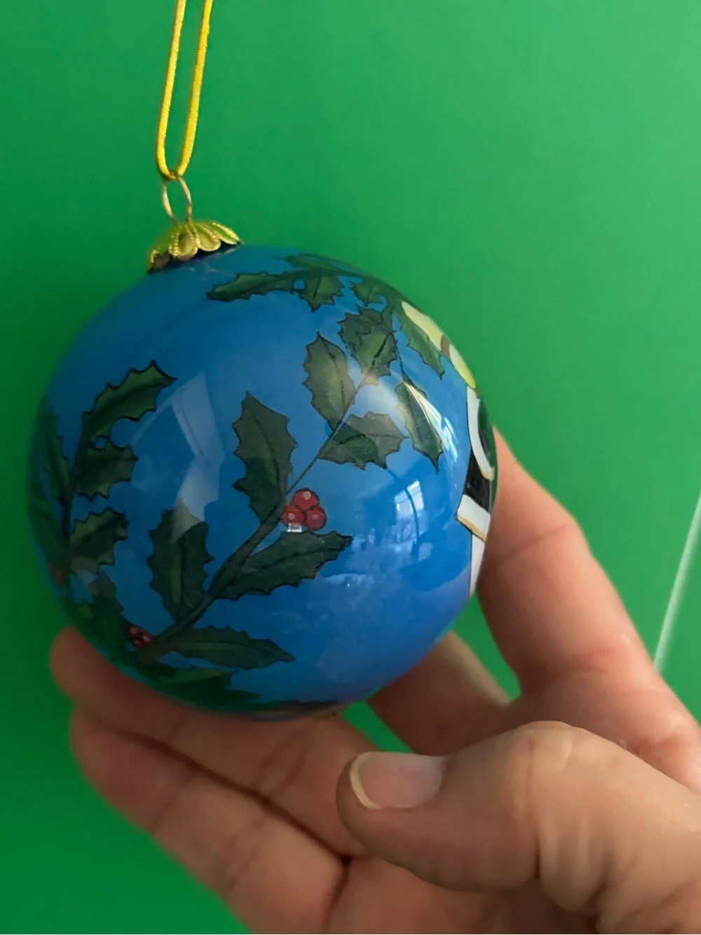 Pier 1 Li Bien Hand-Painted Holiday Ornament Set 4